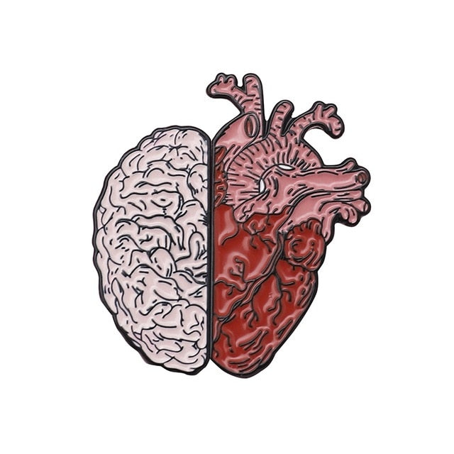 Heart Collection - Brain Enamel Pin